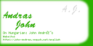 andras john business card